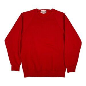 Vintage Cheetah Mervyn's Raglan Blank Red Sweatshirt Size Medium Made in USA